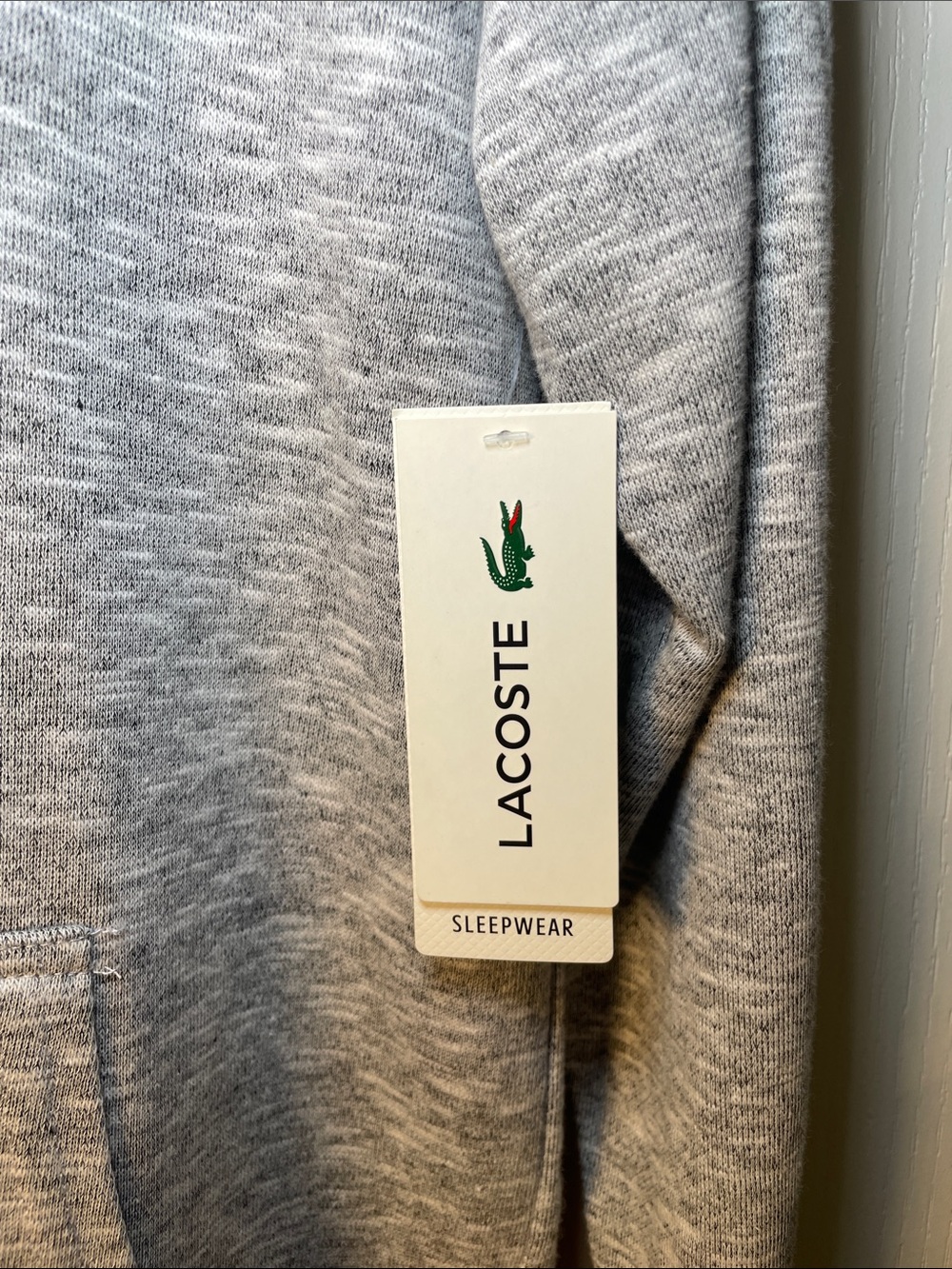 Lacoste Lacoste Women’s Heather Grey Lounge/Sleepwear Sweatshirt sz L - Picture 3 of 6